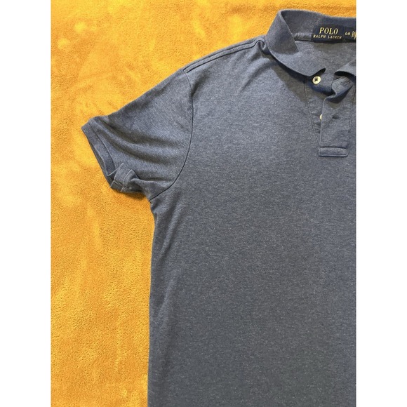 Polo Ralph Lauren Men's Size L Dark Heather Blue Short Sleeve Polo Shirt - Picture 3 of 9